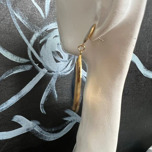 Vintage Raphael Blue Gold Teardrop Statement Earrings NWT - Picture 5 of 7